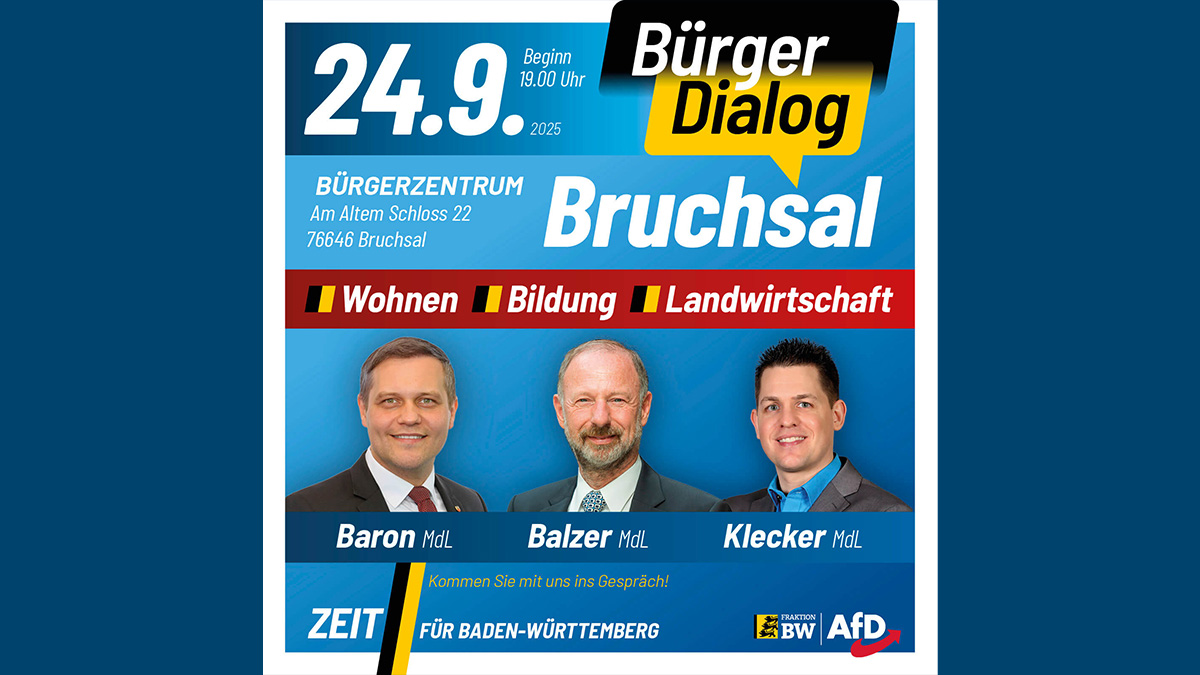 Einladung zum Bürgerdialog der AfD-Landtagsfraktion