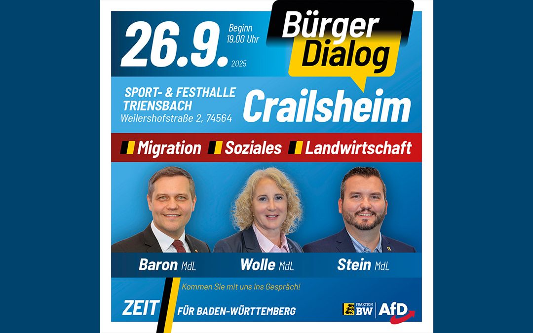 Einladung zum B&uuml;rgerdialog der AfD-Landtagsfraktion